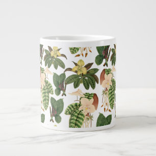 Maison exotique plante botanique motif tasse à caf