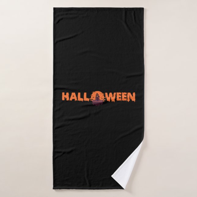 Maison Halloween (Serviette de bain)