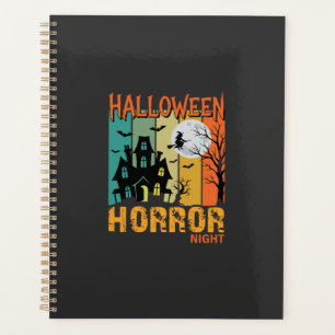 Maison hantée de la nuit d'horreur d'Halloween Vec
