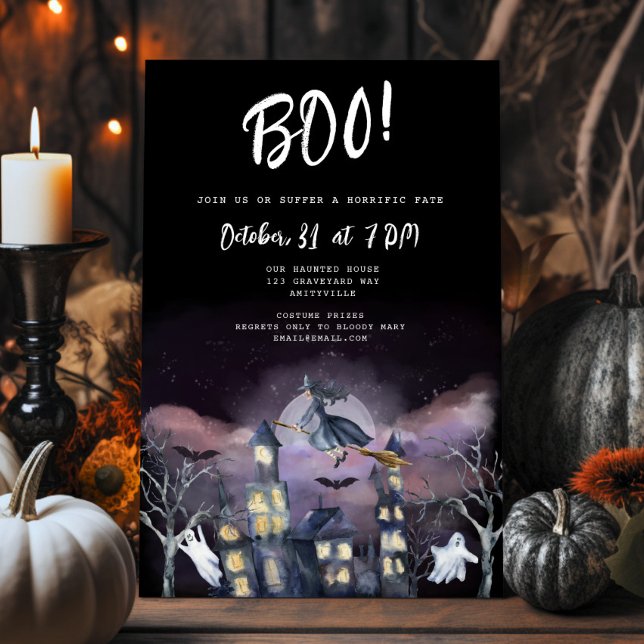 Maison Hantée éffrayante Halloween Fête Invitation (Créateur téléchargé)