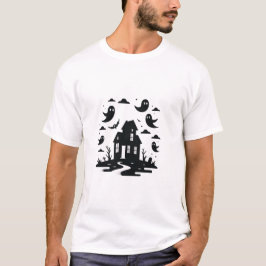 Maison hantée et fantômes T-shirt d'Halloween