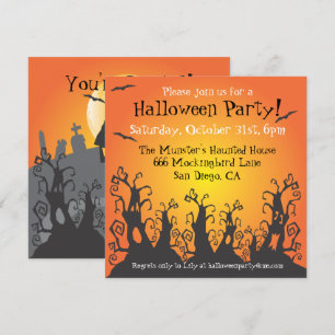 Maison hantée Halloween Fête Invitation