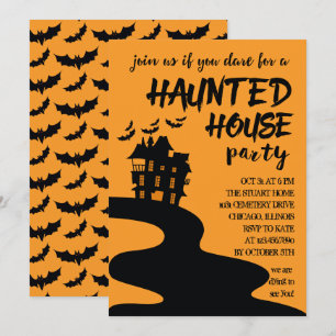 Maison hantée Halloween Fête Invitation