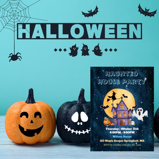 Maison hantée Halloween Fête Invitation (Créateur téléchargé)