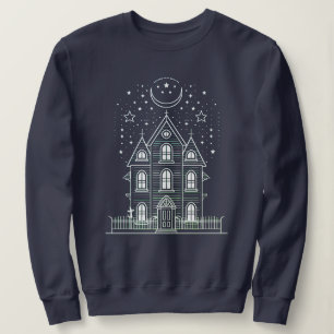 Maison hantée minimaliste Sweatshirt d'Halloween