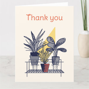 Maison moderne en pots plante Carte de remerciemen