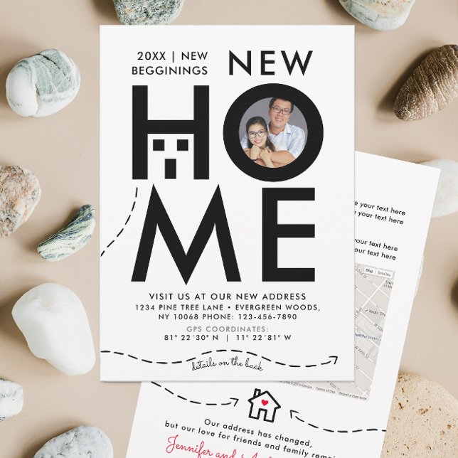 Maison Moderne Noir Et Blanc Nouvelle Carte D'Adre (Créateur téléchargé)