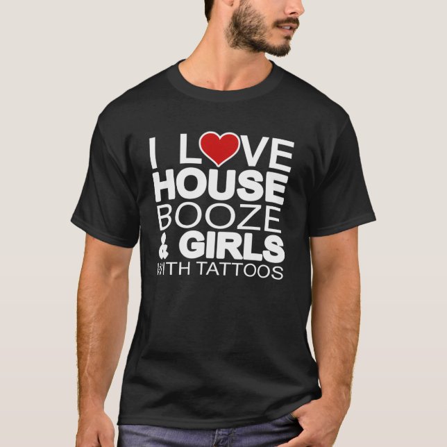 Maison Musique Booze Girls Tattoos T-shirt (Devant)