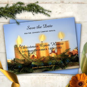 Maison ouverte de Noël Enregistrer la carte de dat