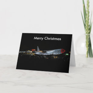 Maison pour la carte d'avion de Noël