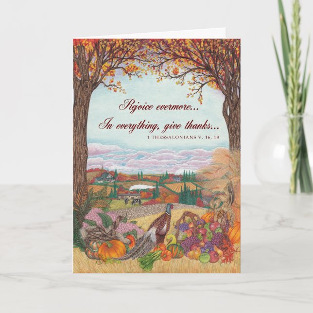 Maison pour la carte de voeux de ~ de thanksgiving (Devant)