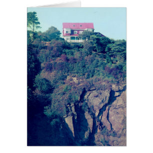 Maison sur une falaise, Tenby, Pays de Galles, Roy