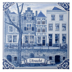 maisons de canal d'Utrecht carreau de céramique de