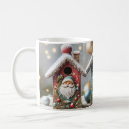 Maisons d'oiseaux de Noël Père Noël Coffee Mug