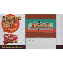 Maisons Modernes de Milieu de Siècle Calendrier - 