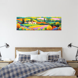 "Maisons Provençales" Grosse Landschaft Provence Leinwanddruck