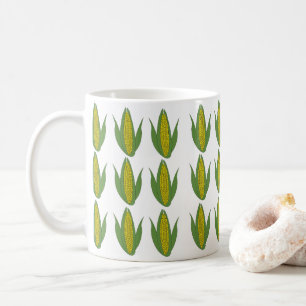 Maispflanze Gemüse Muster Mais Kaffeetasse