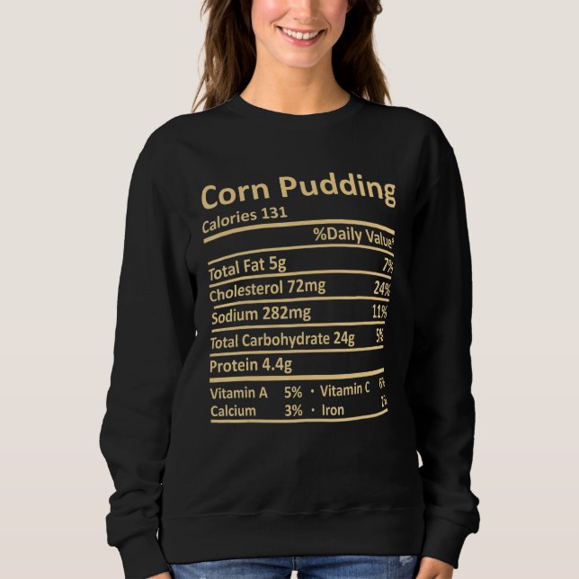 Maispudding Nutrition Erntedank Kostüm Lebensmitte Sweatshirt (Vorderseite)