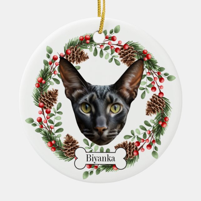 Maisrexkatze Keramik Ornament (Vorne)