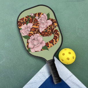 Maisschlange Rosa Blume grün Pickleball Schläger