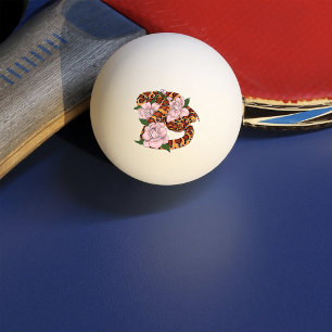 Maisschlange Rosa Blume grün Tischtennisball