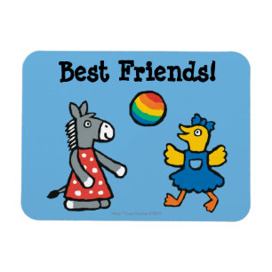 Maisy an der Vorschule mit Freunden auf dem Magnet