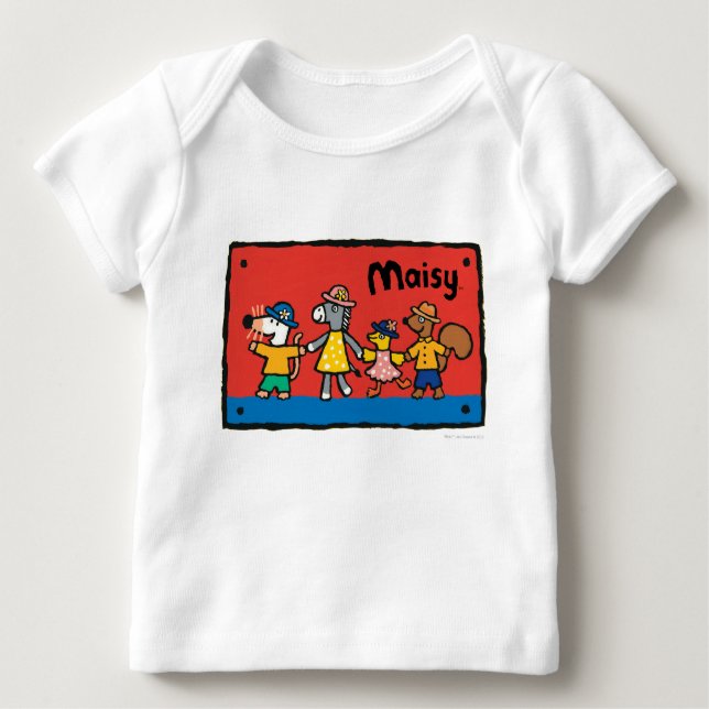 Maisy and Best Friends Hold Hands Baby T-Shirt (Vorderseite)