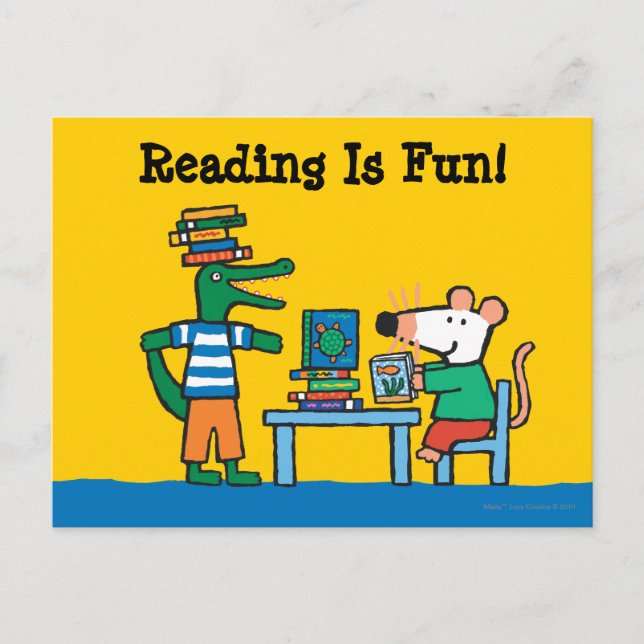 Maisy and Friends Enjoy the Library Postkarte (Vorderseite)