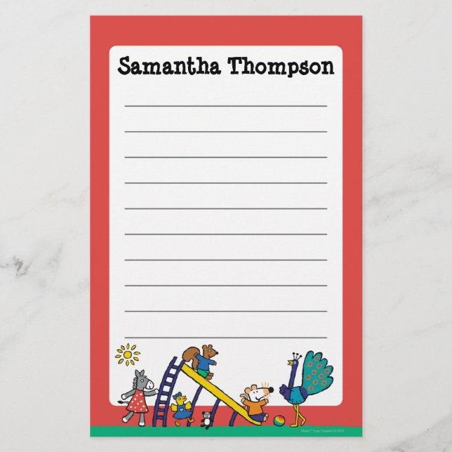 Maisy auf dem Spielplatz mit Freunden Briefpapier (Vorderseite)