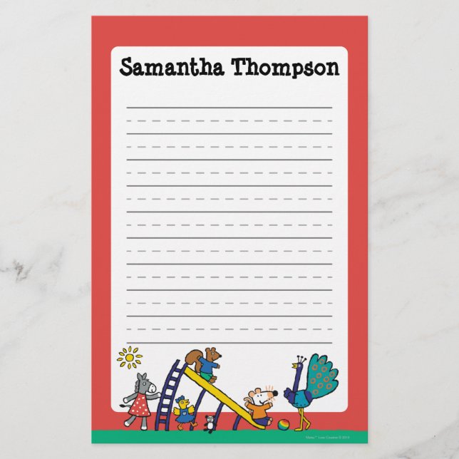 Maisy auf dem Spielplatz mit Freunden Briefpapier (Vorderseite)