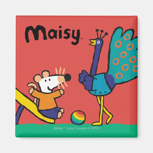 Maisy auf dem Spielplatz mit Freunden Magnet (Vorne)