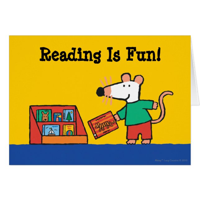 Maisy avec des livres de bibliothèque (Devant horizontal)