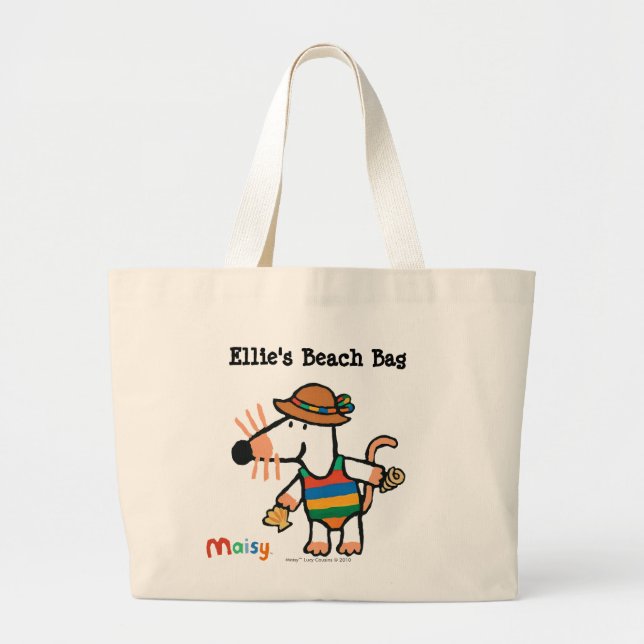 Maisy, die Muscheln am Strand sammelt Jumbo Stoffbeutel (Vorne)