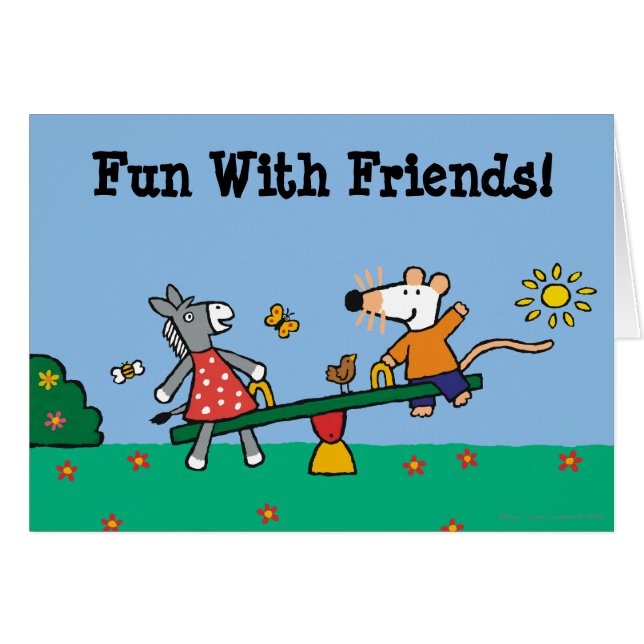 Maisy et bascule pointillée au terrain de jeu (Devant horizontal)