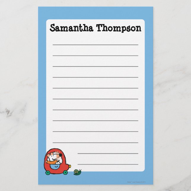 Maisy fährt ein niedliches rotes Auto Briefpapier (Vorderseite)