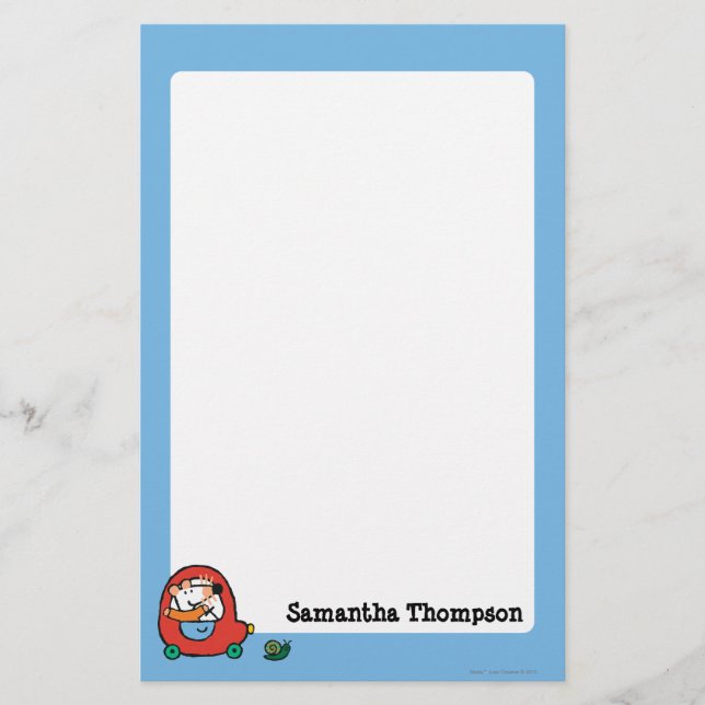 Maisy fährt ein niedliches rotes Auto Briefpapier (Vorderseite)