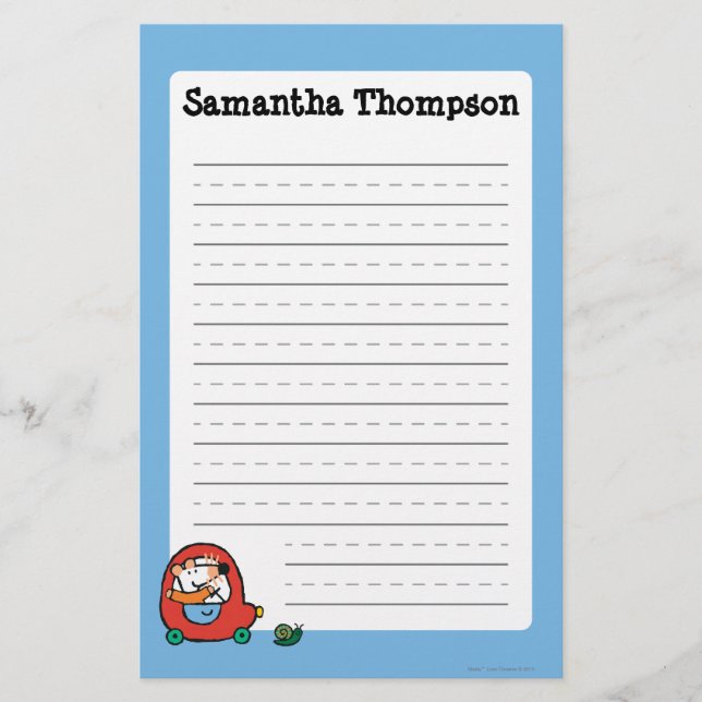 Maisy fährt ein niedliches rotes Auto Briefpapier (Vorderseite)