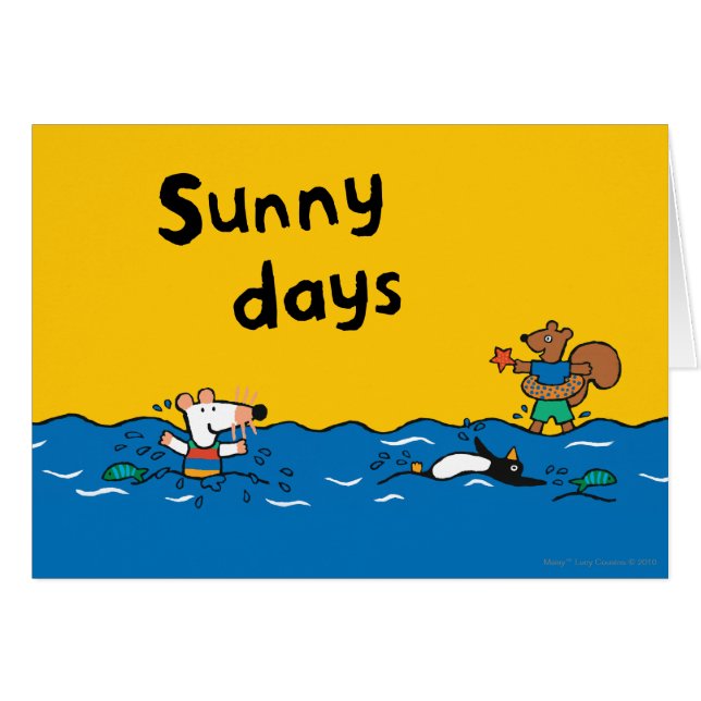 Maisy geht, am Strand zu schwimmen (Vorderseite (Horizontal))