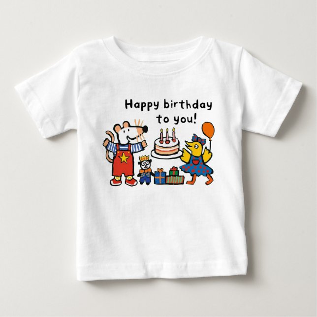 Maisy Happy Birthday Baby T-shirt (Vorderseite)