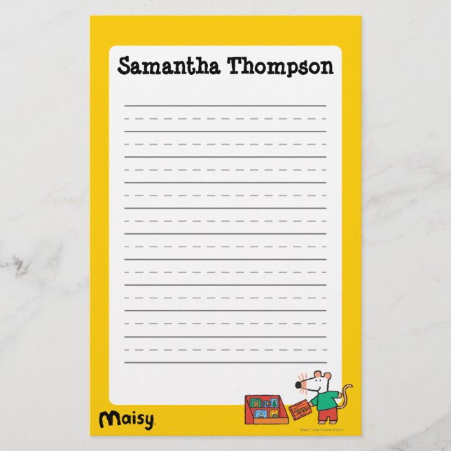 Maisy mit Bibliotheks-Büchern Briefpapier (Vorderseite)