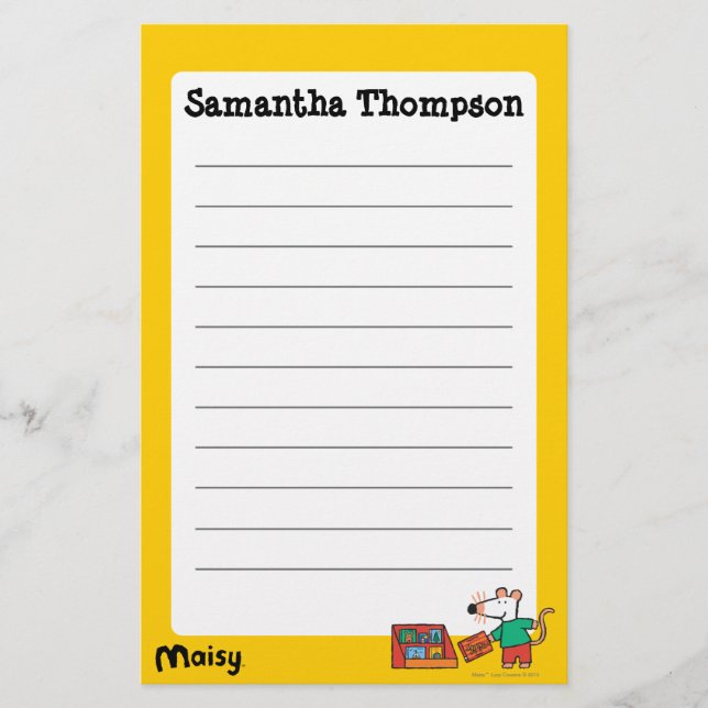 Maisy mit Bibliotheksbüchern Briefpapier (Vorderseite)