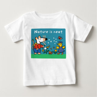 Maisy Nature ist fein, weißer Text Baby T-shirt