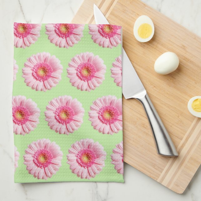 Maisy rose sur cuisine Mint Pastel / Serviette de  (Quart Plié)