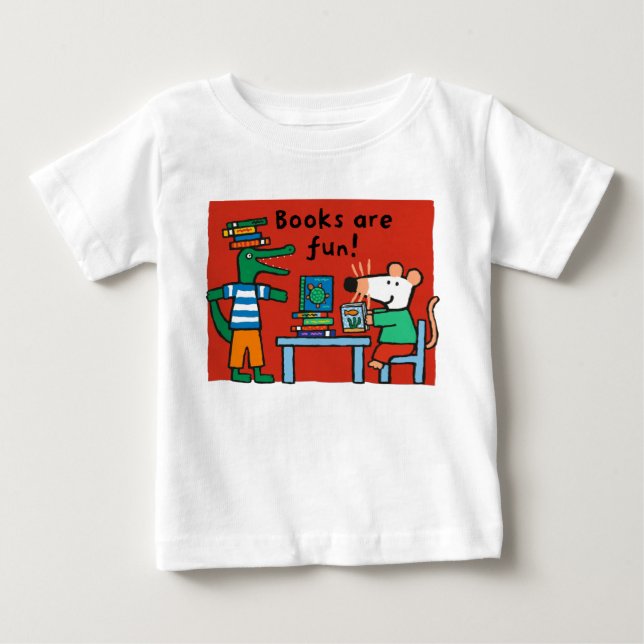 Maisy und Charley Read Books Baby T-shirt (Vorderseite)
