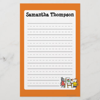 Maisy und Dotty Farbe an der Vorschule Briefpapier