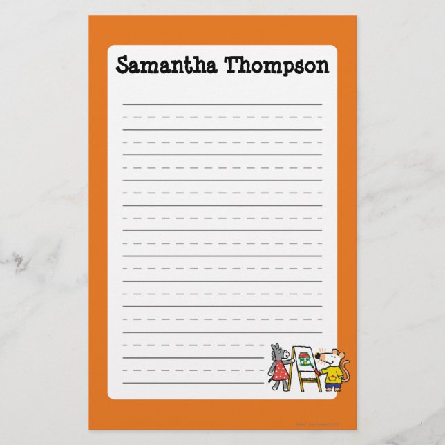 Maisy und Dotty Farbe an der Vorschule Briefpapier (Vorderseite)