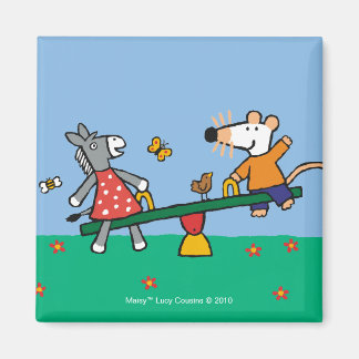 Maisy und Dotty Seesaw am Spielplatz Magnet