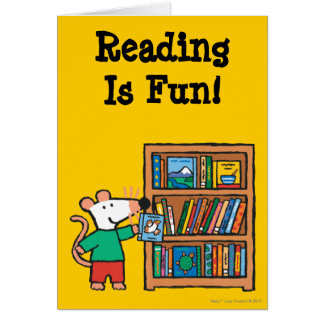 Maisy und ein Bücherregal der Bücher