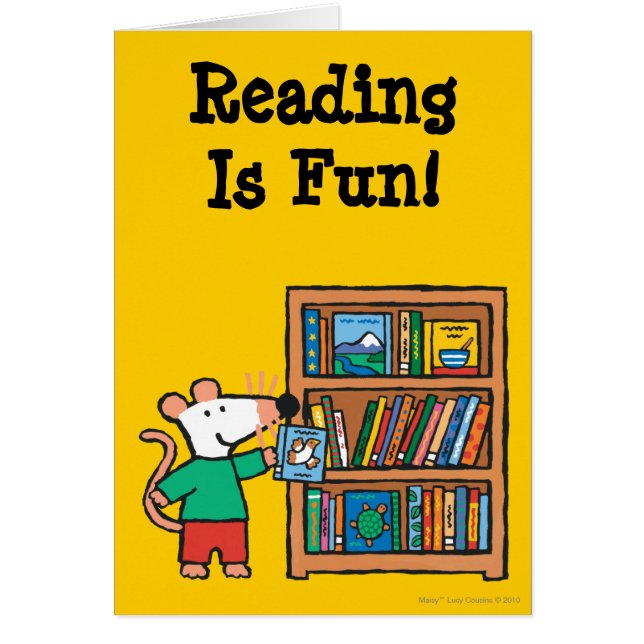 Maisy und ein Bücherregal der Bücher (Vorne)