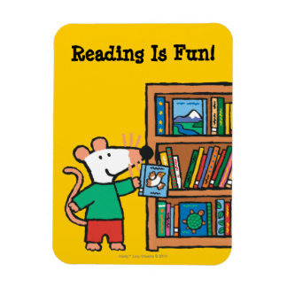 Maisy und ein Bücherregal Magnet